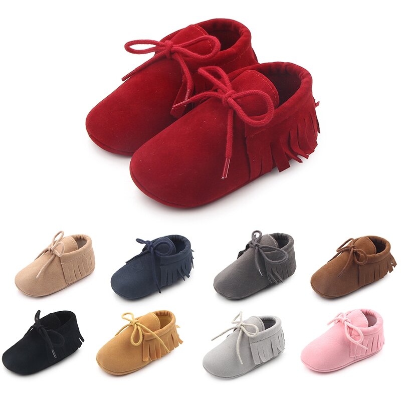 가을 신생아 아기 소녀 신발 첫 워커 소프트 솔리드 슬리퍼 신발 크래들 PU 가죽 워킹 Prewalker 유아 스니커즈
