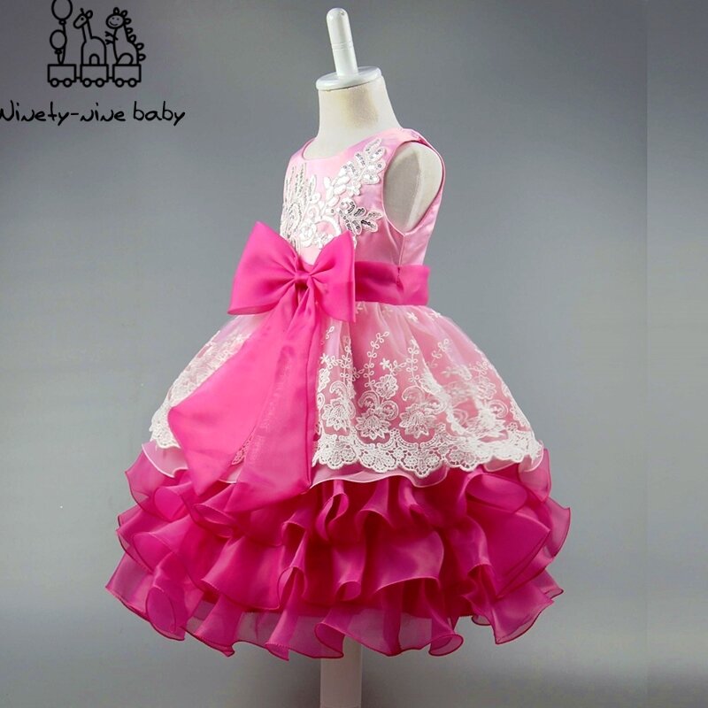 Princess Flower Girl Dress Summer Kids Tutu Sequins Wedding Birthday Party Dresses For Girls Prom Designs Children's Costume