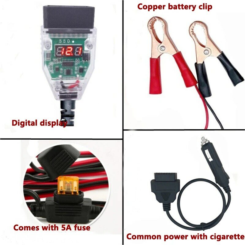 OBD Car Computer ECU Memory Saver Cigarette Lighter OBD2Connect Emergency ECU Battery Saver Replace Car Battery  Safe