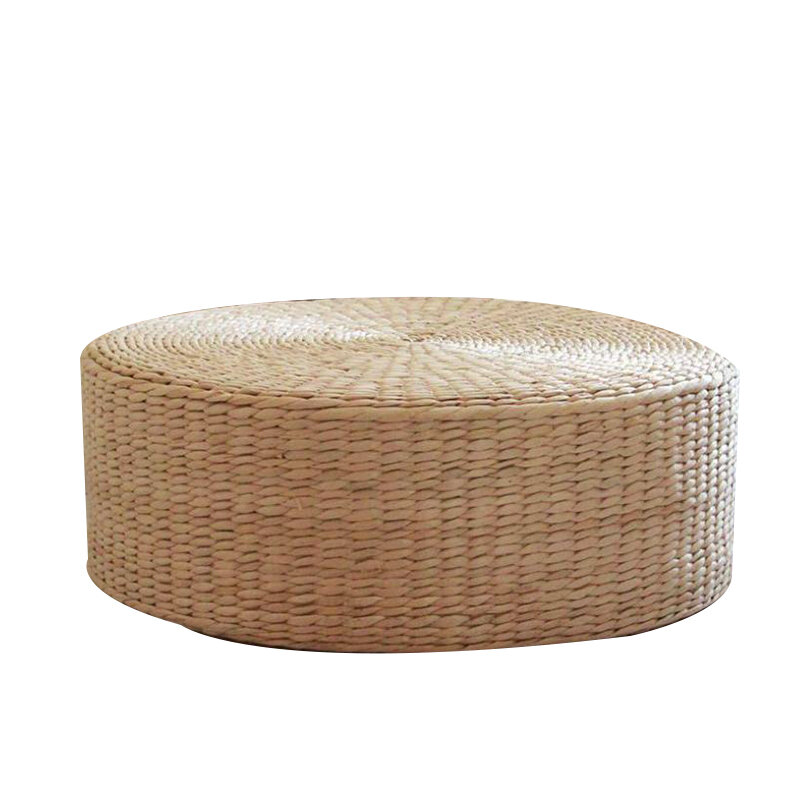 Татами напольная подушка для сидения, Круглый ватник для комнаты, напольный соломенный коврик для наружного внутреннего сиденья (17,7 дюйма x 4,2 дюйма)