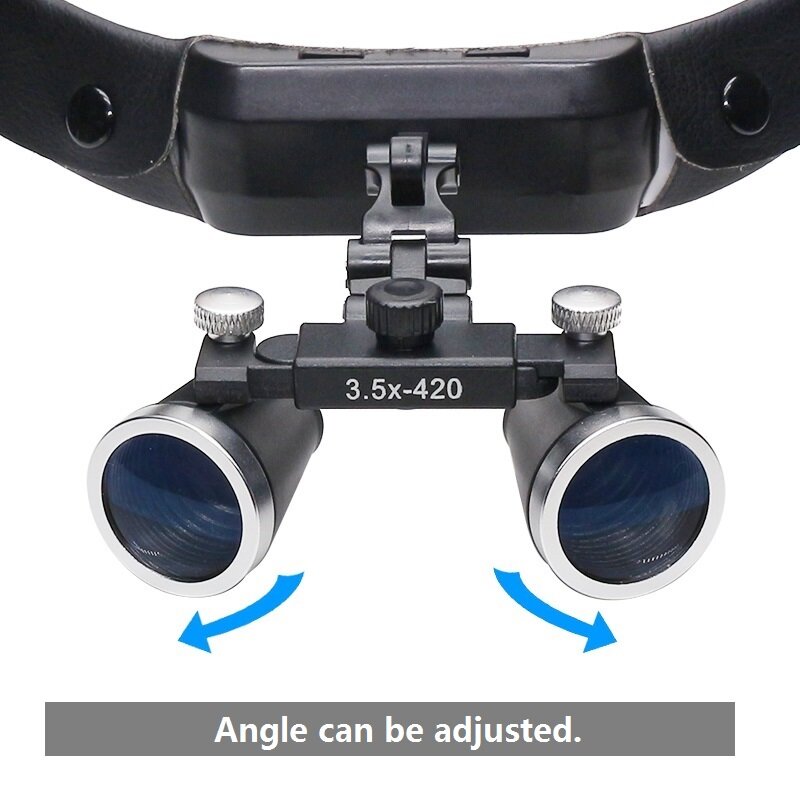 Wearing Dental Loupe Magnifier 2.5X 3.5X Hands Free Magnifier with Soft Headband with Optical Lens