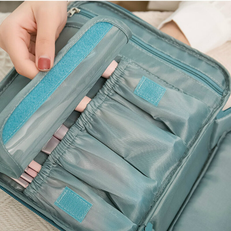 化粧品袋の女性ジッパー大容量旅行バッグ収納neceserポータブル旅行バッグは、アップケースシンプルな多機能シックな