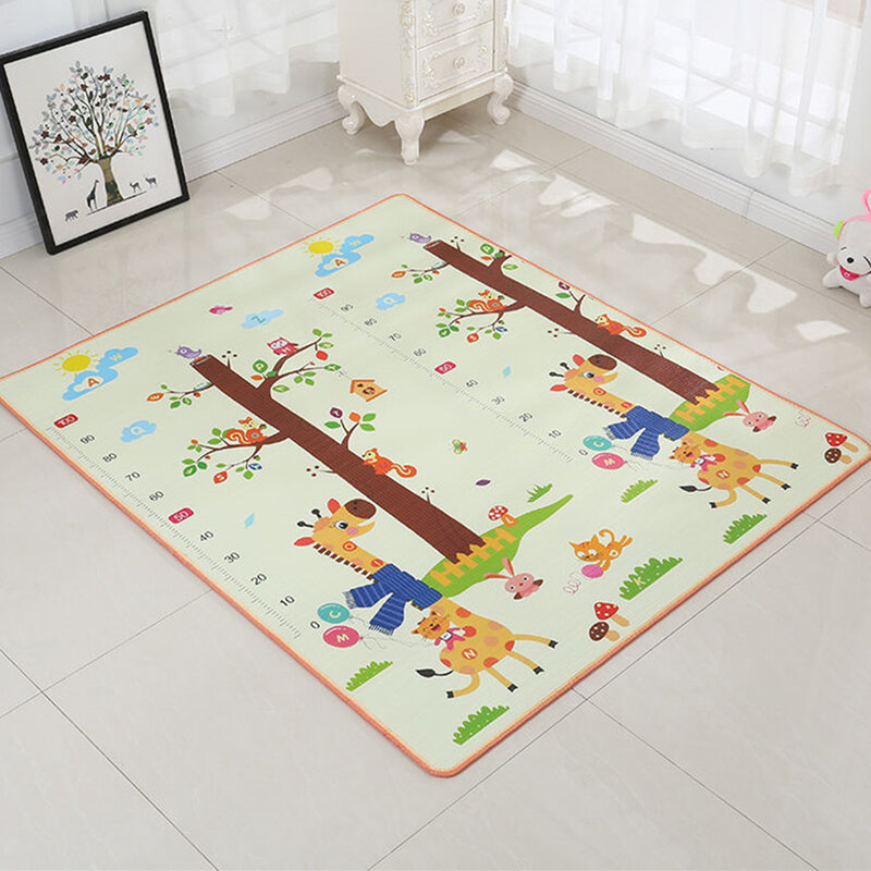 XPE-alfombra plegable de juegos para bebé, tapete de desarrollo para habitación de bebé, alfombrilla para gatear, 200cm x 180cm