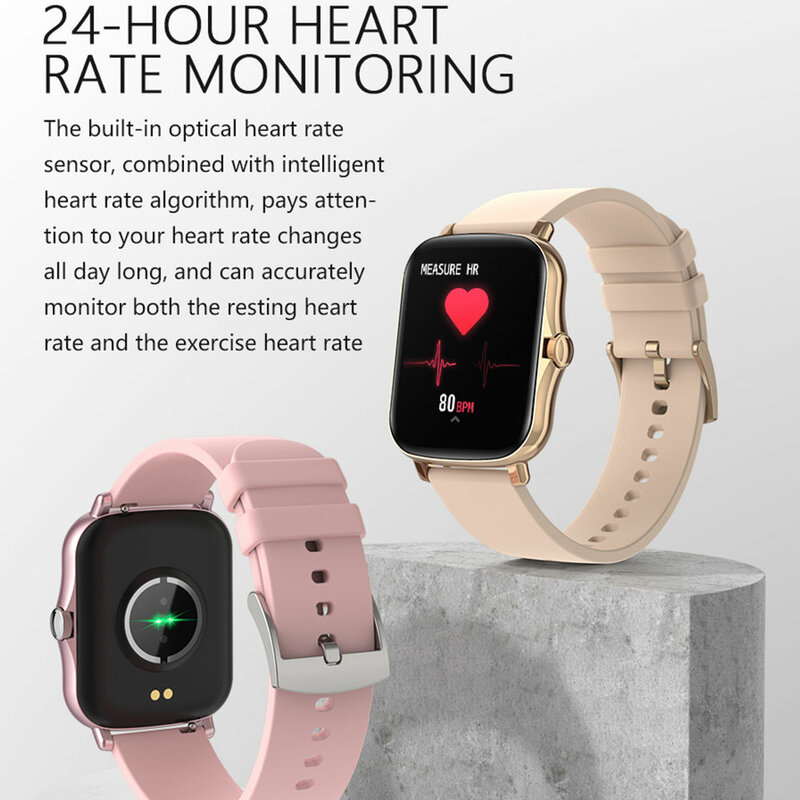 Y20 relógio inteligente homem mulher pk p8 mais relógios inteligentes rastreador de fitness relogio inteligente relógio quadrado 1.7 polegadas toque completo