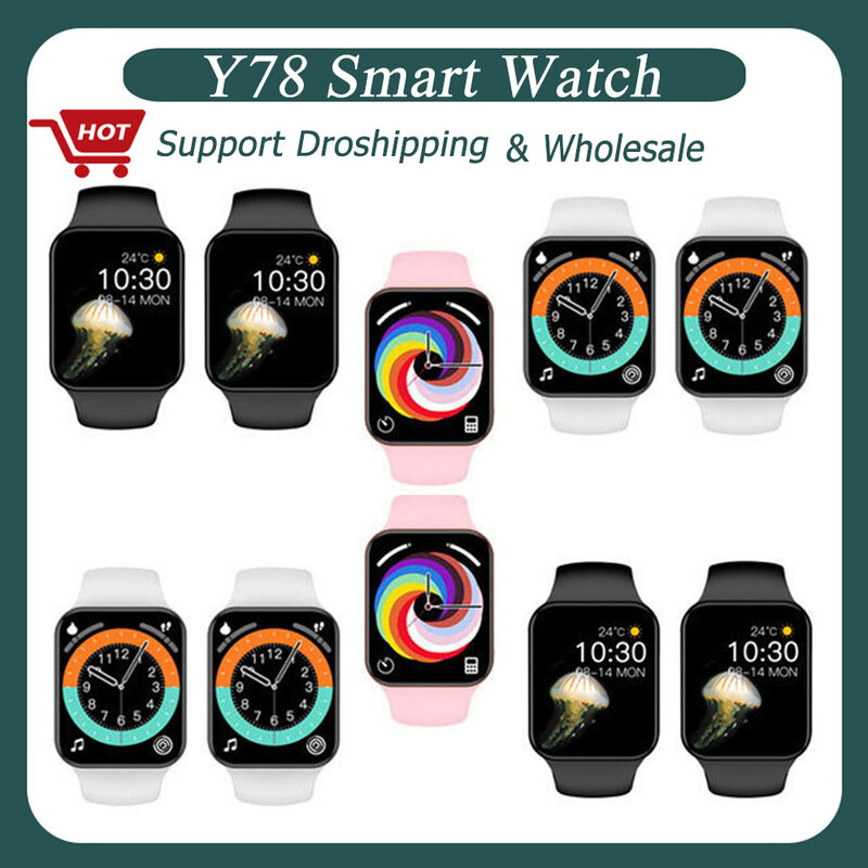 Reloj Inteligente Y78 para hombre, pulsera deportiva con Monitor de ritmo cardíaco, i7, 10 piezas, venta al por mayor