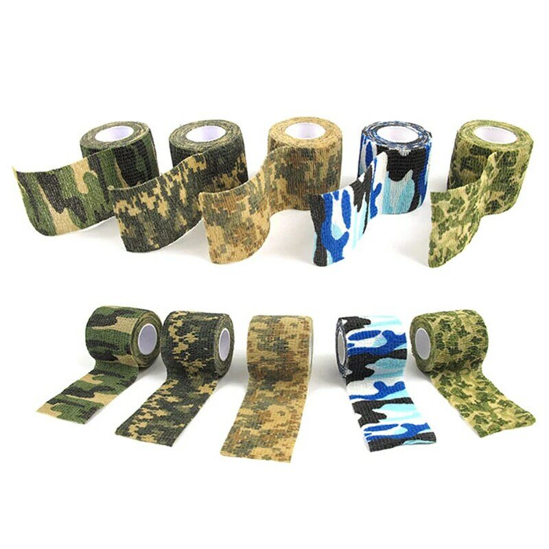 Camping Camouflage Stealth Duct Tape Wrap Camouflage Cycling Stickers Camouflage 5CM*4.5M Camo Gun Hunting Waterproof