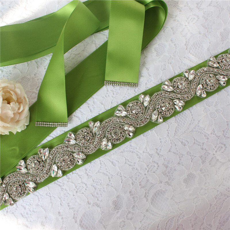 YJWSXF ceinture de strass para mujer, túnicas de mariée faites à la main, ruban de mariage, ceinture de fête