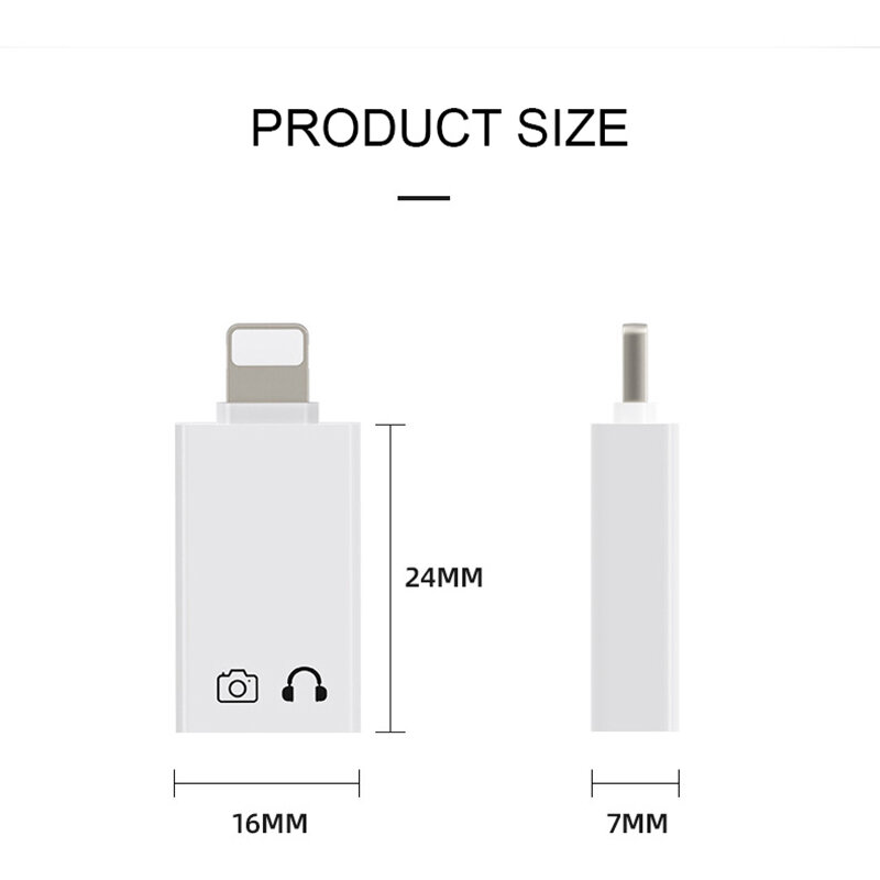 GINSLEY Lightning To Type-C Adapter สำหรับ iPhone iPad หูฟัง Transefer ชาร์จสนับสนุน IOS13 Android 8 9