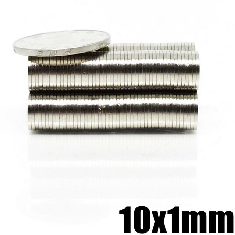 20/50/100/200/500Pcs 10X1 Super Krachtige Sterke Bulk Ronde Ndfeb Neodymium disc Magneten Dia N35 Zeldzame Aarde Magneet 10*1