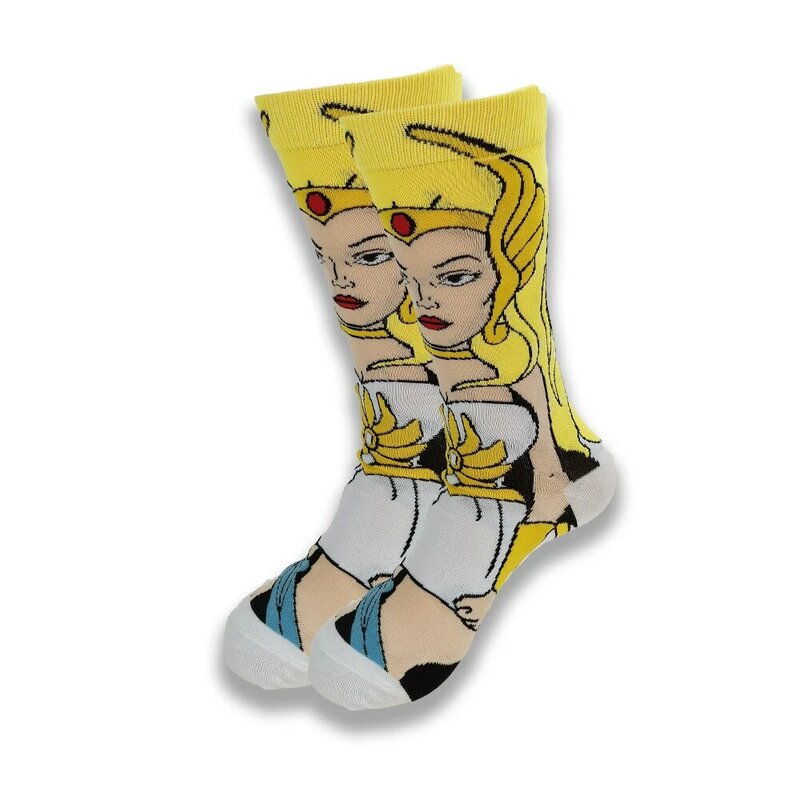 Calcetines modernos de dibujos animados y animación para hombre y mujer, medias de estilo callejero de otoño e invierno, calcetines para montar en monopatín