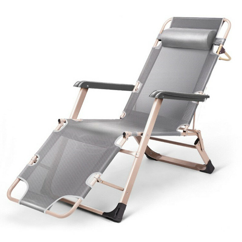 다기능 접이식 침대 안락 의자 점심 식사 침대 의자 사무실 게으른 다시 비치 의자 휴대용 캠핑 침대