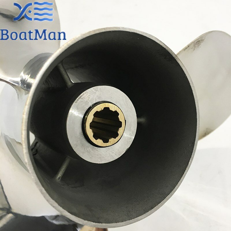 Außenborder Propeller 9 1/4x11 Für Yamaha 9,9 HP 15HP 20HP edelstahl 8 splines Boot Teile & zubehör 63V-45943-00-EL