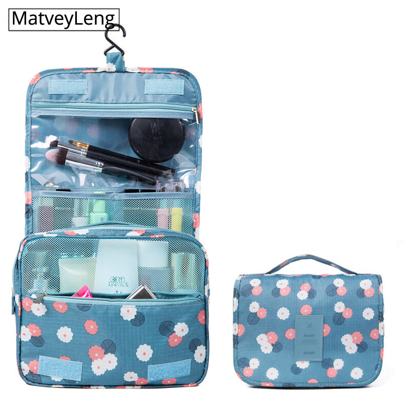 New Waterproof Packing Cubes Travel Large Capacity Storage Bag Portable Hook Wash Cosmetic Bag Fashion Travel Accessories