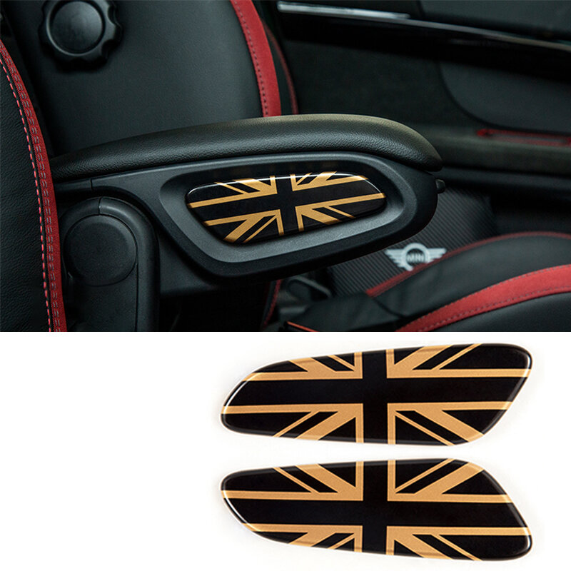 Caja de reposabrazos para asiento delantero de coche, pegatina decorativa para BMW MINI Cooper S Countryman F60, accesorios de coche, estilo de modificación Interior