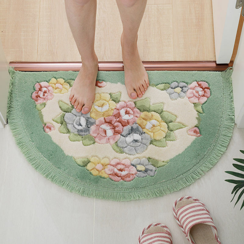 Tappetini per bagno tappetini per fiori a taglio semicircolare porte per bagno servizi igienici per la casa tappetini assorbenti antiscivolo tappeti per portico
