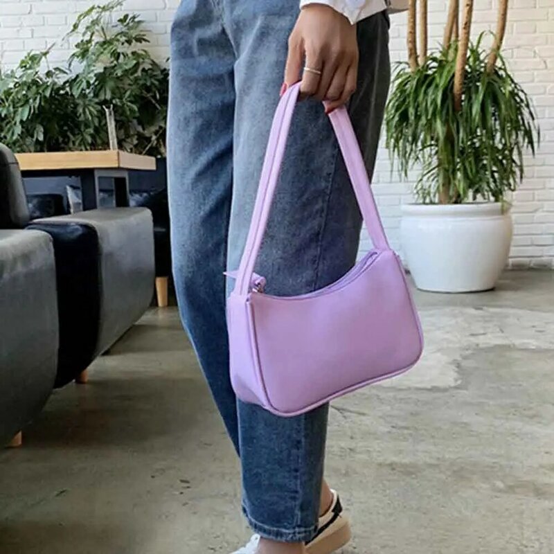Женская сумочка с ручками в стиле ретро, винтажные тоуты на плечо из искусственной кожи для подмышек, маленькие дамские сумочки-клатчи
