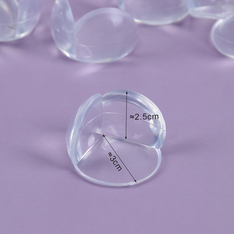 10PCS Transparent Spherical Anti Collision Safety Silicone Protector Table Corner Edge Protection Cover Edge Guards For Baby