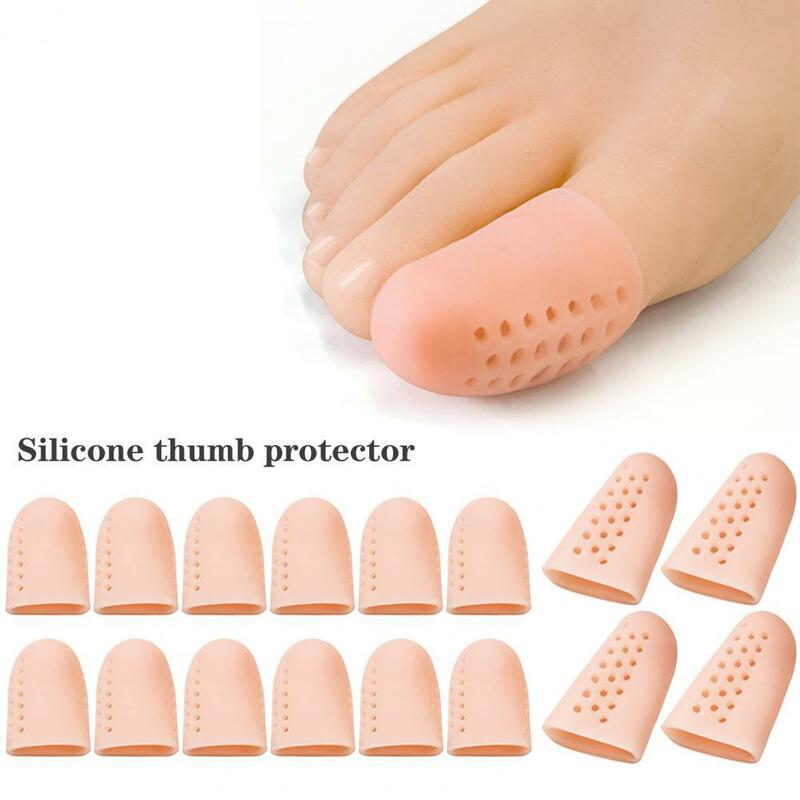 50% venda quente 8 pares/set respirável toe protetor ventilação buraco moderada espessura silicone grande dedo do pé da união polegar separador sof