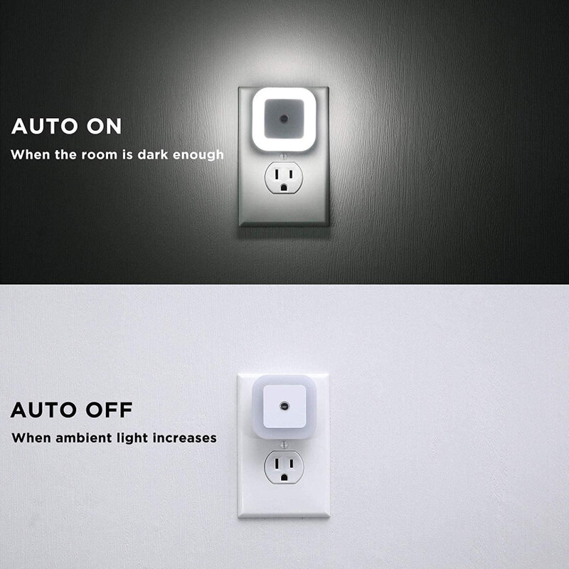 ไฟ LED ไร้สาย Light Sensor ควบคุมสำหรับเด็กห้องนั่งเล่นห้องนอน Corridor บันไดโคมไฟห้องน้ำสแควร์แสง