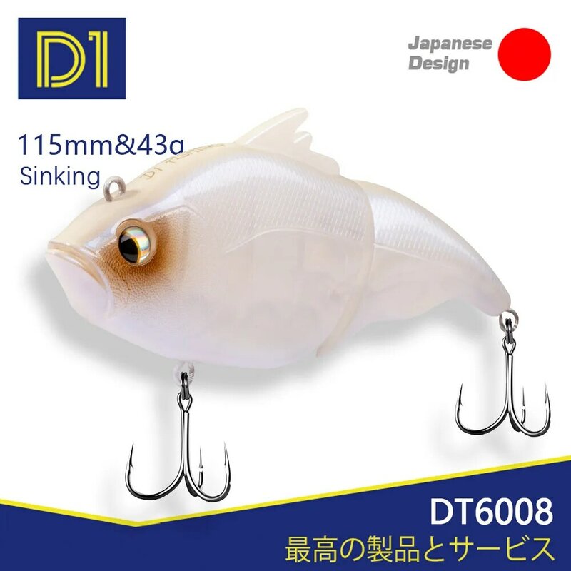 D1 3pieces sinking Fishing Lure 115mm 43g wobblers Lipless Crankbaits VIB High quality artificial hard bait Tackle for bass pike