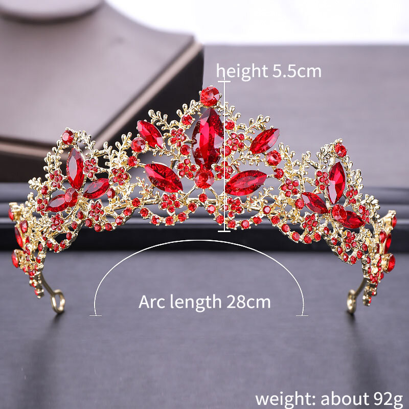 Corona china de boda para novias, tiara con diamantes de imitación brillantes para mujer, accesorios para el cabello de princesa, joyería de decoración