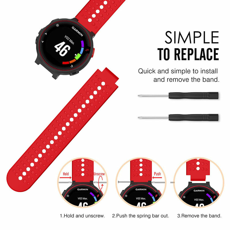 Cinturino da polso in Silicone per Garmin Forerunner 220 230 235 630 620 735 XT Smart Watch Band Bracelet Sport