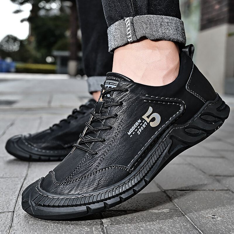 2021 New Men Leather Casual Shoes Men&#39;s Shoes Fashion Loafers Moccasins Luxury Brand Breathable Slip On Driving Shoes Big Size