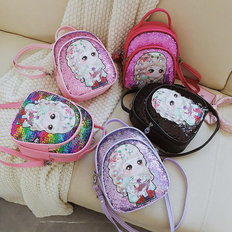 Sacos de lantejoulas para chilren crianças meninas escola mochila de viagem moda sacos de ombro mochila mini escola saco bookbag
