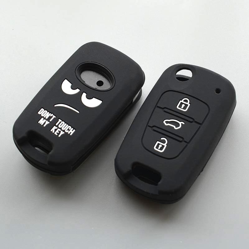 Coque de protection en Silicone pour clé de voiture, pour KIA Rio 3 Picanto Ceed Cerato Sportage K2 K3 K5 Soul, 3 boutons de télécommande