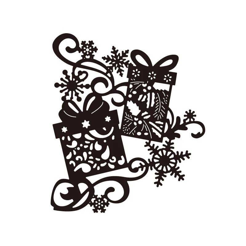 Grite-troqueles de corte de metal para manualidades, caja de regalo de Navidad, troqueles para manualidades, molde de cuchillo de papel, hoja de punzón, plantillas