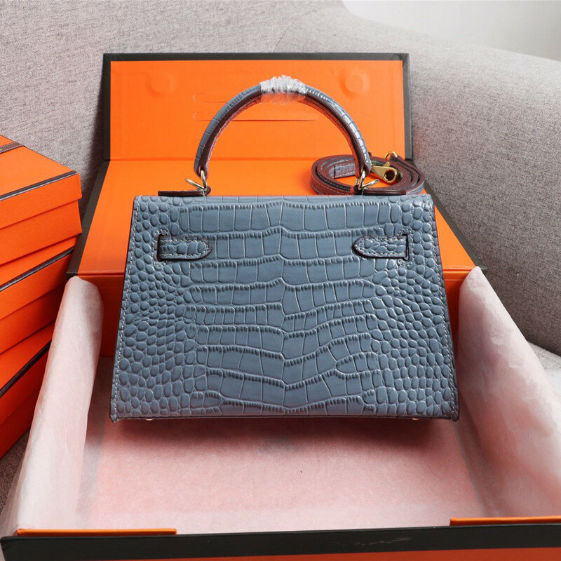 2021 stylowy krokodyl Kairi luksusowa elegancka skórzana torebka prosta Mini jedna przekątna torba na ramię