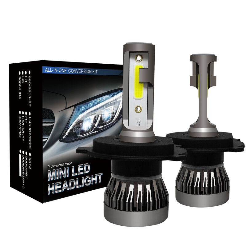 100Pcs/Lot 50Pair H7 LED 12000LM Mini Car Headlight Bulbs H1 H7 H8 H9 H11 Headlamps Kit 9005 HB3 9006 HB4 Auto Fog Lamps Car