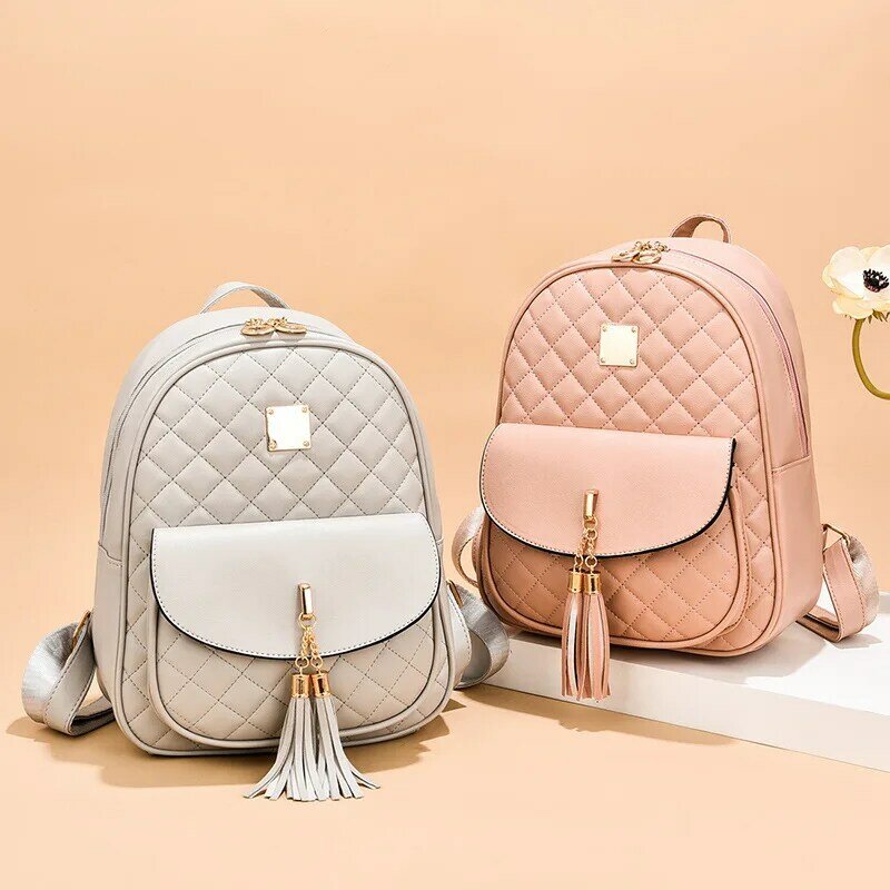 Conjunto de 2-3 piezas de mochila de cuero suave para mujer, monedero con cremallera, bolso de mano elegante de diseñador de lujo, tendencia de moda 2022