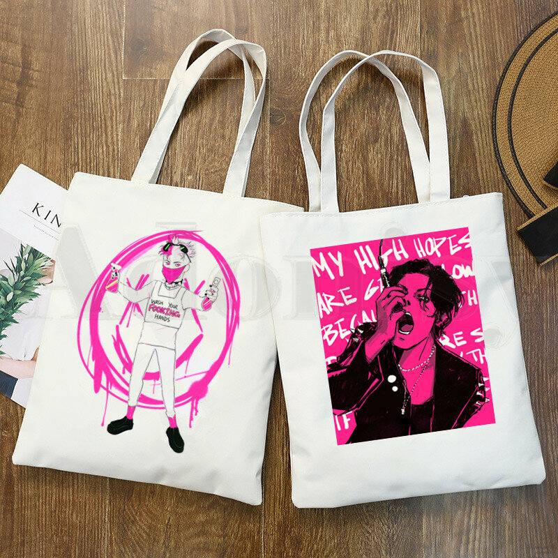 Yungblud Доминик Харрисон графический принт сумки для покупок для девочек модная повседневная упаковка ручная сумка