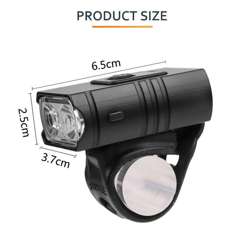 Potente luz LED frontal para bicicleta T6, recargable vía USB, con pantalla de alimentación, resistente al agua