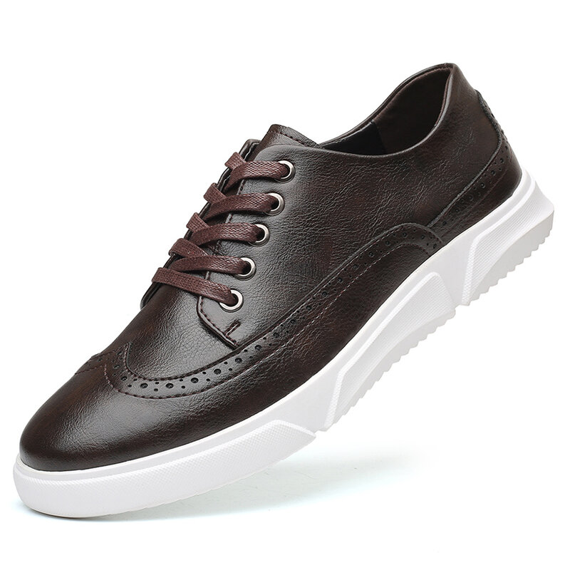 Alta qualidade marca grande tamanho sapatos de couro preto venda quente sapatos de couro casuais homens respirável negócios casuais sapatos masculinos
