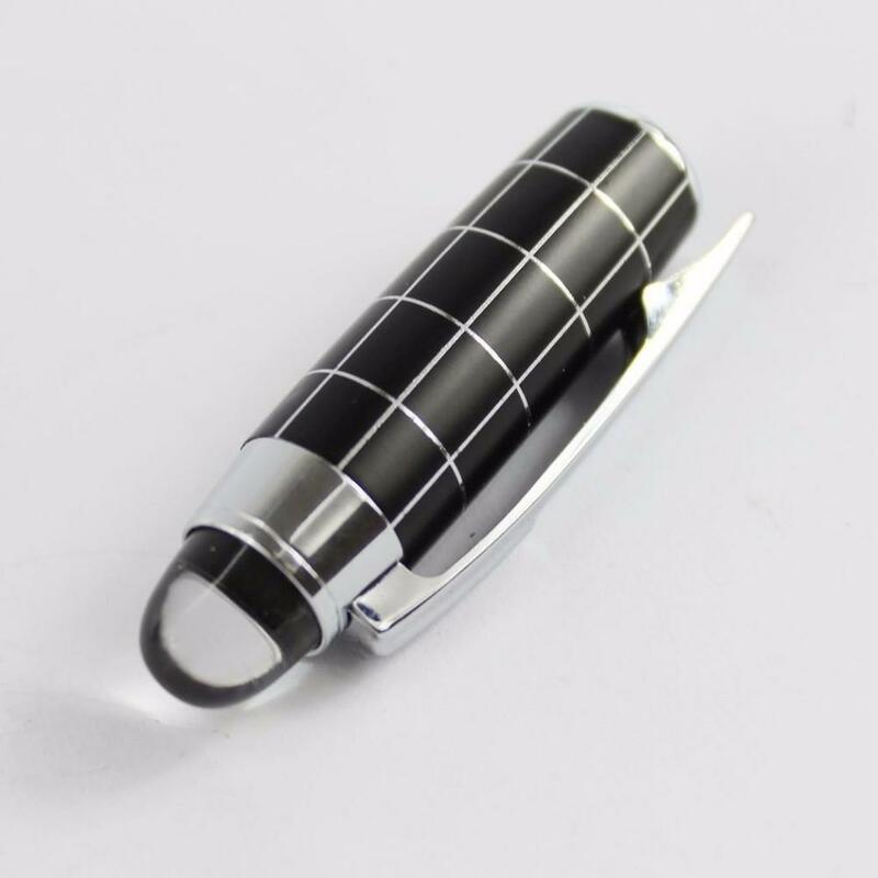 School Pen Punt Ronde Dunne Tip Elegante Baoer Black Silver Cross-Lijn Pen 79 Vulpen Iridium Nib Cartridge converter Refill