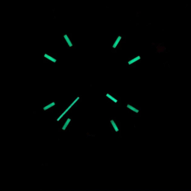 Parnis-Reloj de pulsera de cristal de zafiro para hombre, cronógrafo mecánico luminoso con movimiento automático de viento, esfera negra, 40MM, con caja de regalo