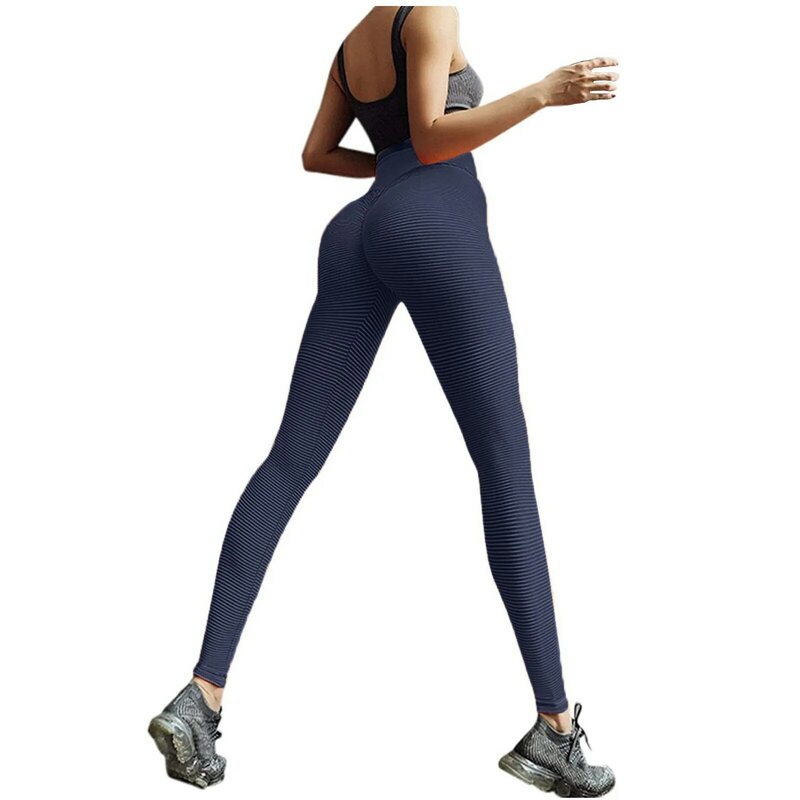 2021 Women Solid Leggings Sexy Pants Push Up Fitness Gym Leggins Running Seamless Workout Pants Femme High Waist Tight Trousers