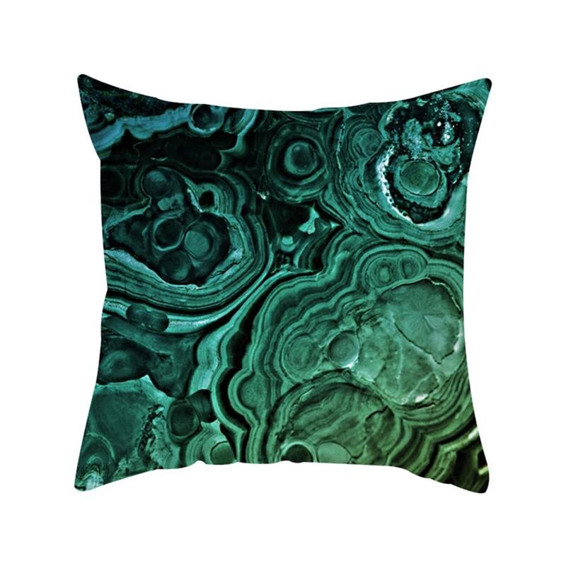 Blue Geometry Abstract Art Plush Square Decorative Hug Pillow Case Living Room Cushion Cover 45x45 Cm Stylish Home Accessories