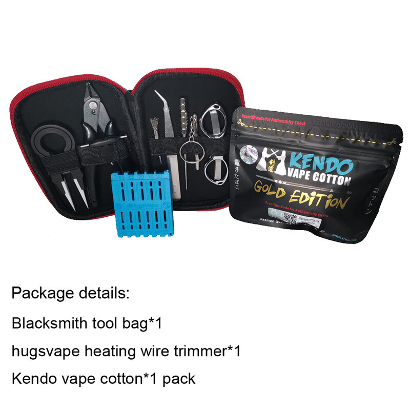 حداد أداة حقيبة Vape لتقوم بها بنفسك أداة حقيبة الملقط كماشة سلك سخان عدة لفائف تستخدم لحزمة اكسسوارات السجائر الإلكترونية
