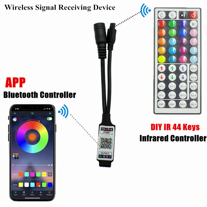 LED z Bluetooth diody na wstążce 5M 7.5M 15M WIFI 5050 2835 elastyczna lampa taśma wstążka z diody DC12V IR
