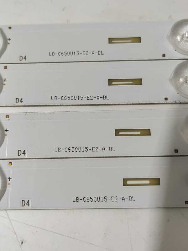 16 шт./комплект светодиодный полосы 8 ламп LB-C650U15-E2-A-DL для UD65D6000I 65D2060G 65U3C 65S1