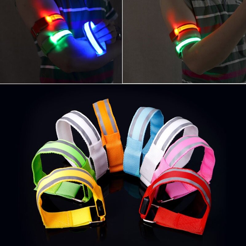 Reflective LED Light Armband Arm Strap Safety Belt For Night Cycling Running Drop Shipping