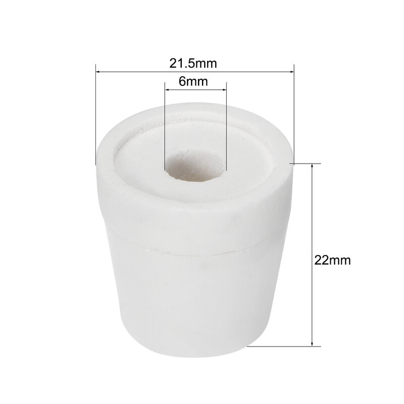 Uxcell 6.5mm Dia ceramiczne izolatory stożkowe koraliki Alumina porcelana stopniowany izolator na przewód grzejny