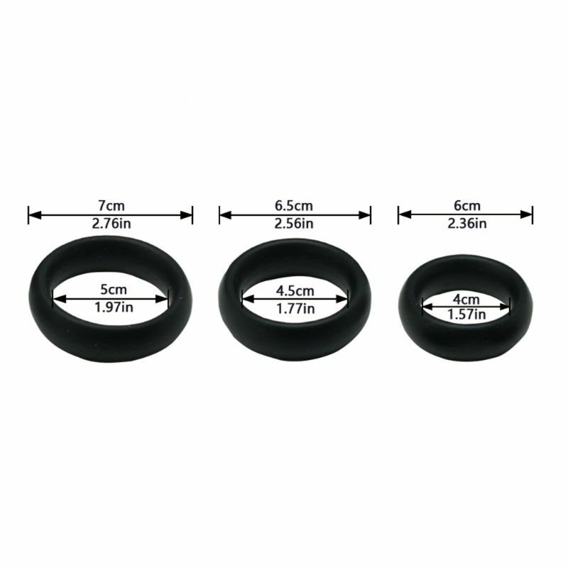 3pcs/set Superior Silicon Penis Cock Rings Erection Enhancing c-Ring for Men Adult Sex Toys