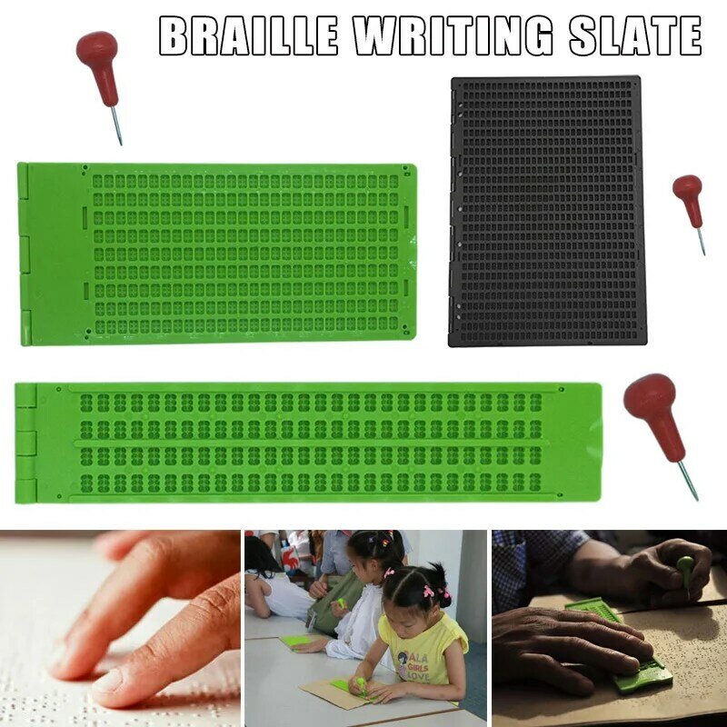 9 Lines 30 Cells/4 Lines 28 Cells/27 Line 30 Cells Braille Writing Slate with Stylus QJY99