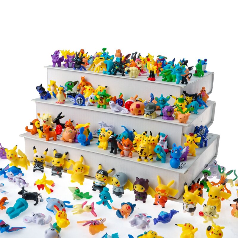 Figuras de Pokémon de diferentes estilos, colección de modelos de 2-3cm, Pikachu, Anime, juguetes para niños, regalo, 144 Uds.