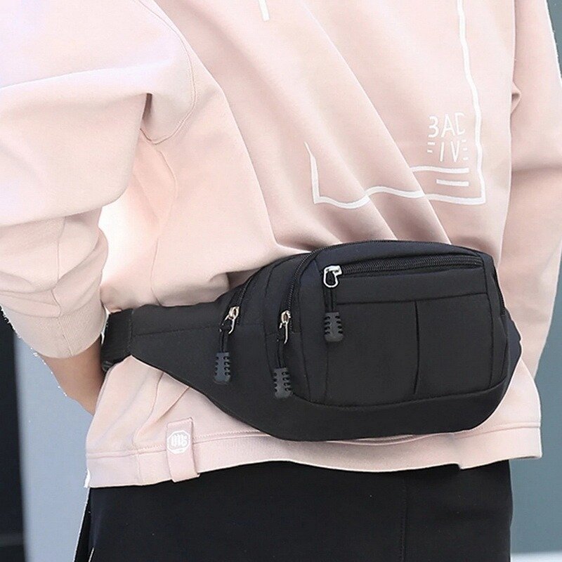 Las mujeres cintura Simple bolsa mujer cinturón nueva marca de moda impermeable pecho bolso Unisex Fanny paquetes damas paquete de la cintura