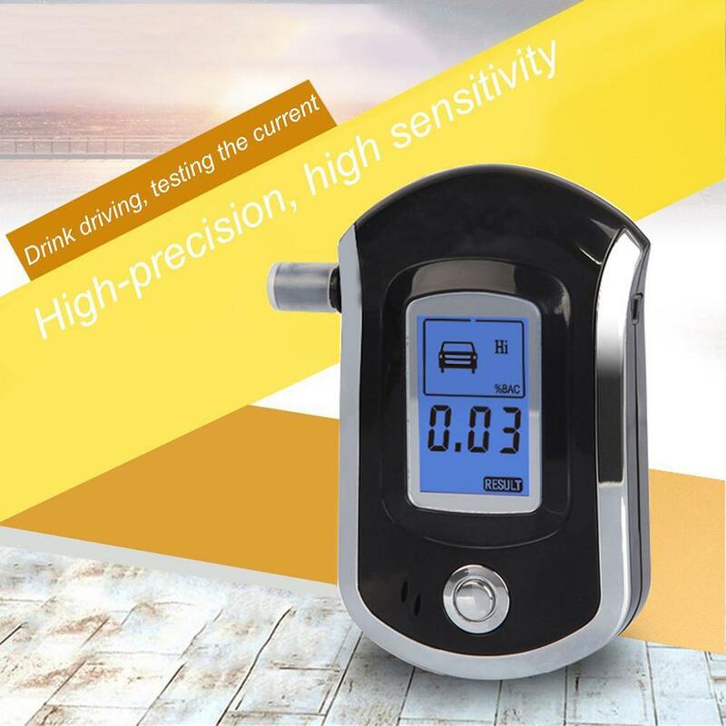 Avançado digital respiração álcool testador bafômetro analisador detector lcd bafômetro portátil bafômetro